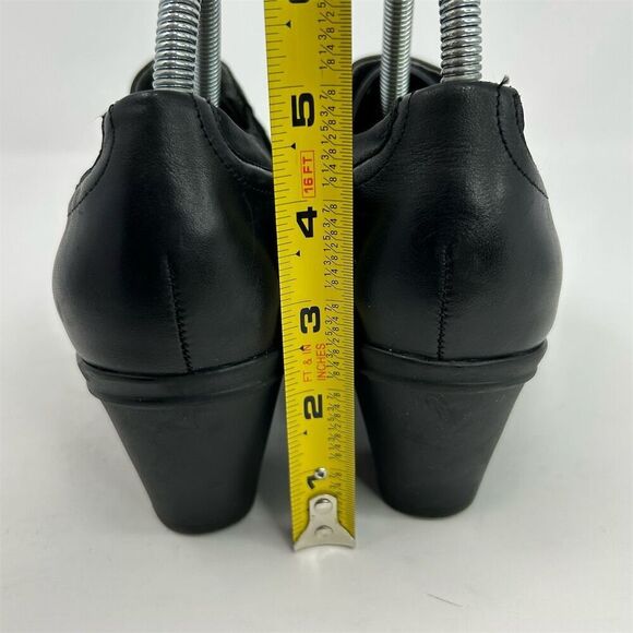 Abeo Raine Black Leather Slip-On Ankle Bootie Pumps Size 8 Neutral Fall - Picture 7 of 10